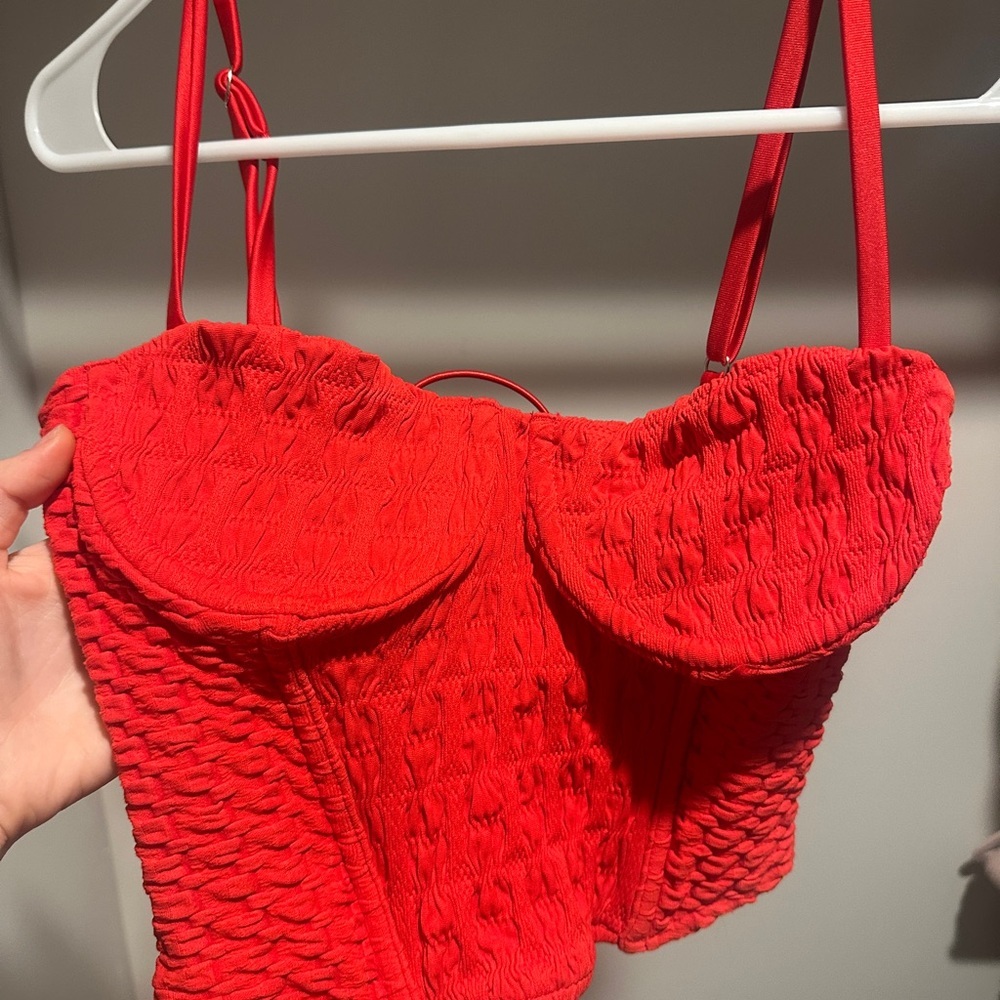 PEIXOTO red corset top​ - Picture 3 of 4